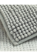 Paige Polyester Pasta Bath Mat Set 60x90 40x60 Cm Grey