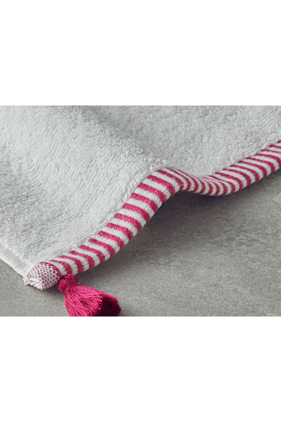 Colorful Lines Cotton Face Towel Ecr-Fuchsia