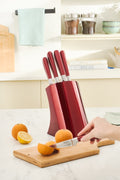 Flash Red 6 Piece Stand Knife Set