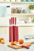 Flash Red 6 Piece Stand Knife Set