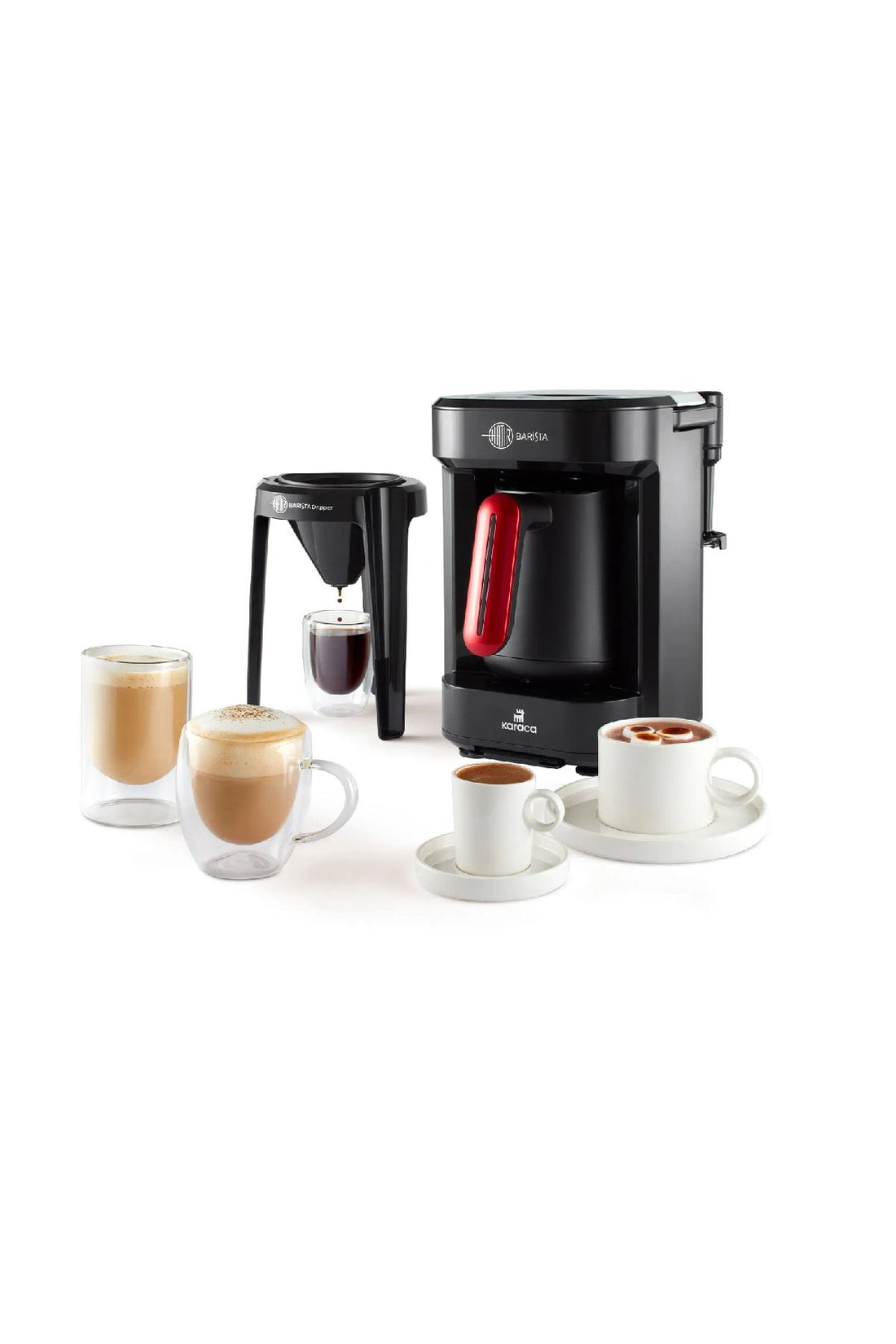 Memorabilia Barista Cappuccino and Turkish Coffee Machine Imperial Red