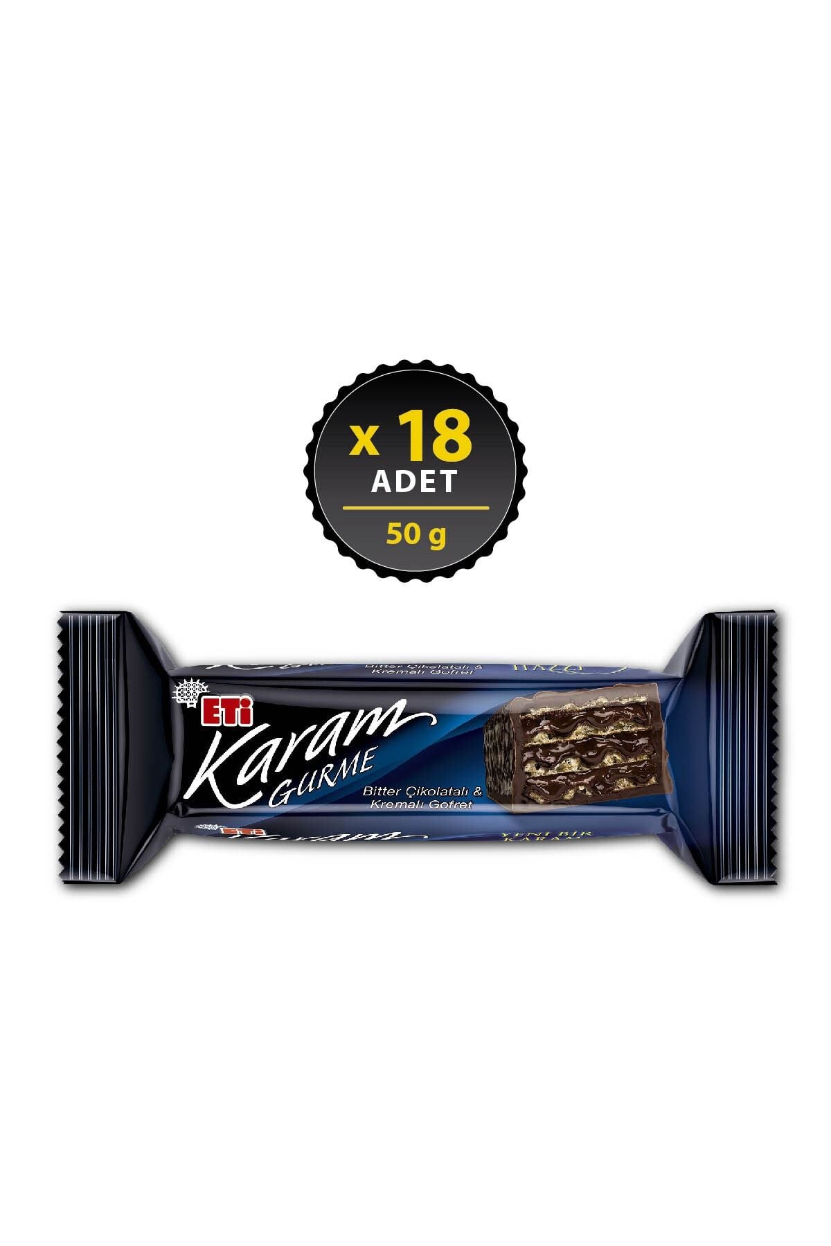 Karam Gourmet Dark Chocolate Wafer 50 g x 18 Pcs