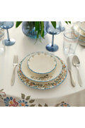 Vintage Porcelain 24 Piece 6 Seater Dinner Set Blue