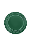 New Year Christmas Embossed Cake Plate 21 Cm Green