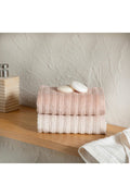 Waved 3pcs Hand Towel 30x50 cm Ecr/Beige