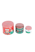 New Year Christmas Lead Soldier 3-Piece Metal Jar/Storage Container