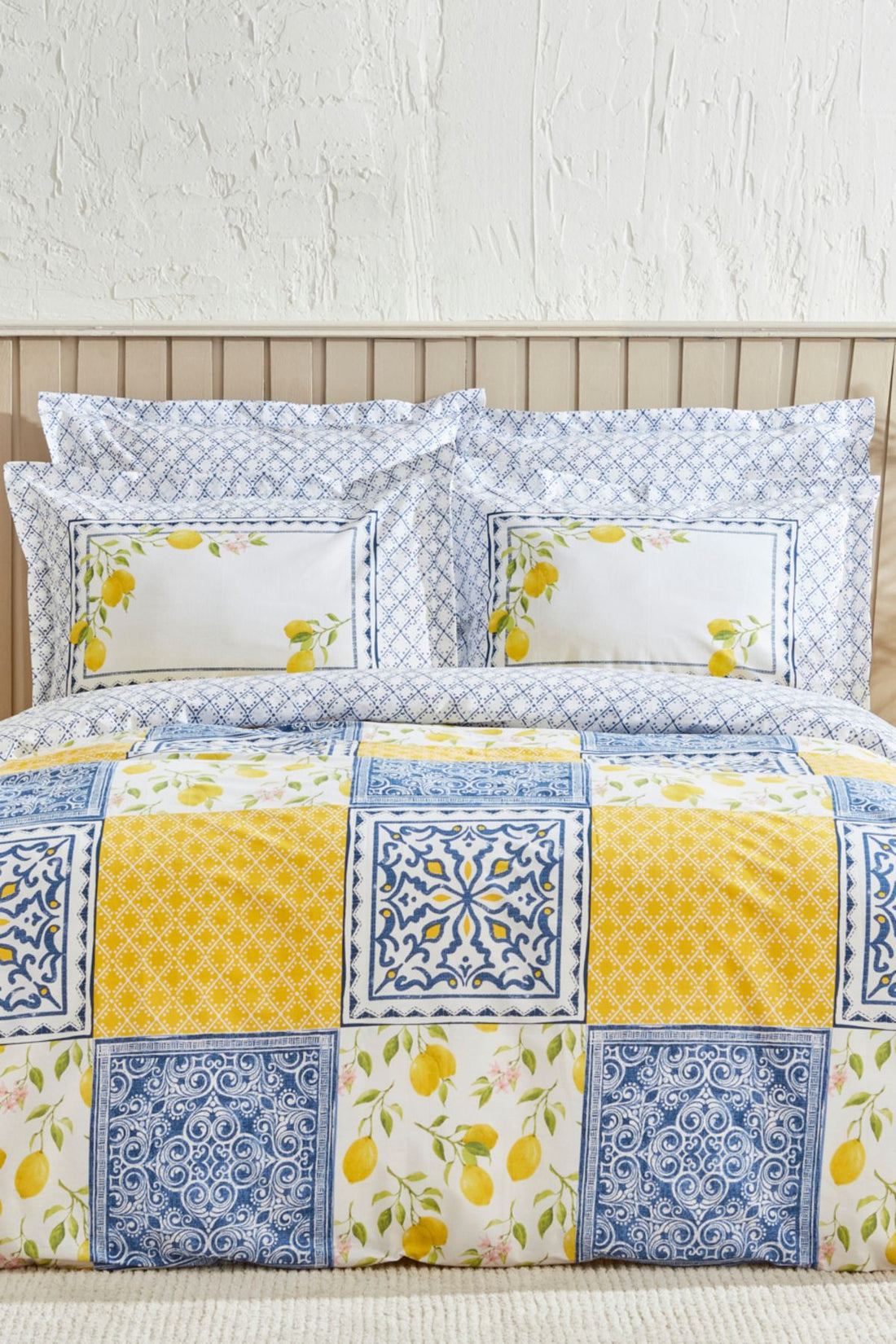 Addie 100% Cotton Double Size Duvet Cover Set Yellow PP