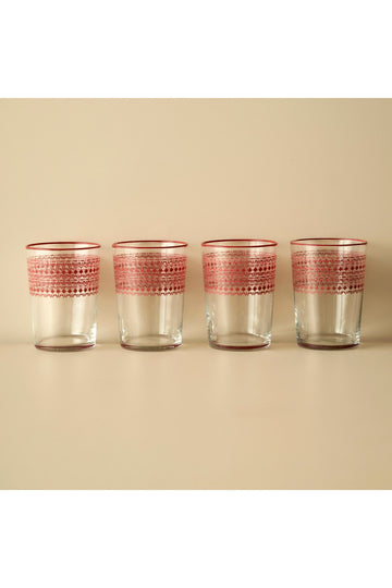 Jolly Soft Drink Glass Set of 4 Red (510 cc)