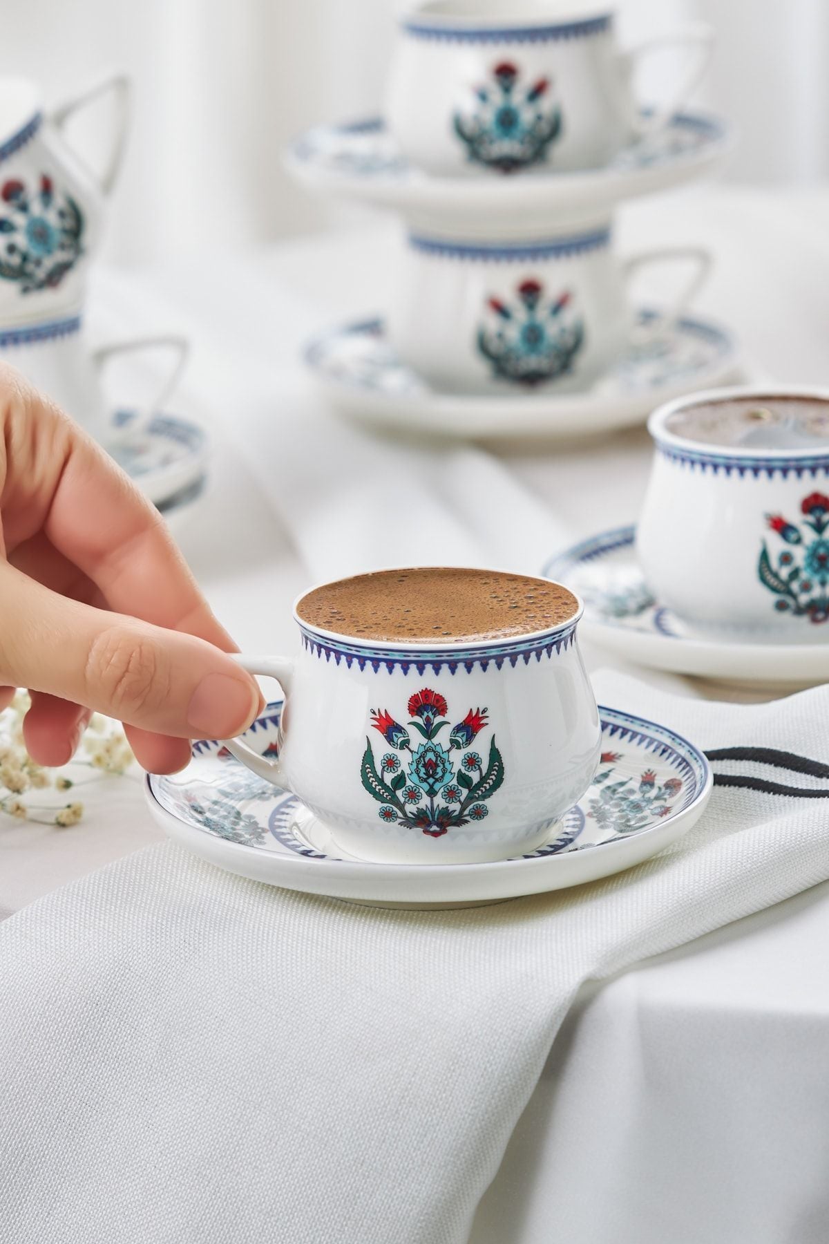 Tile 6 Person Coffee Cup Set 100 ml