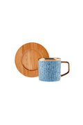 Bamboo Tray Gift Colorful Coffee Cup Set for 6 Persons 90 ml