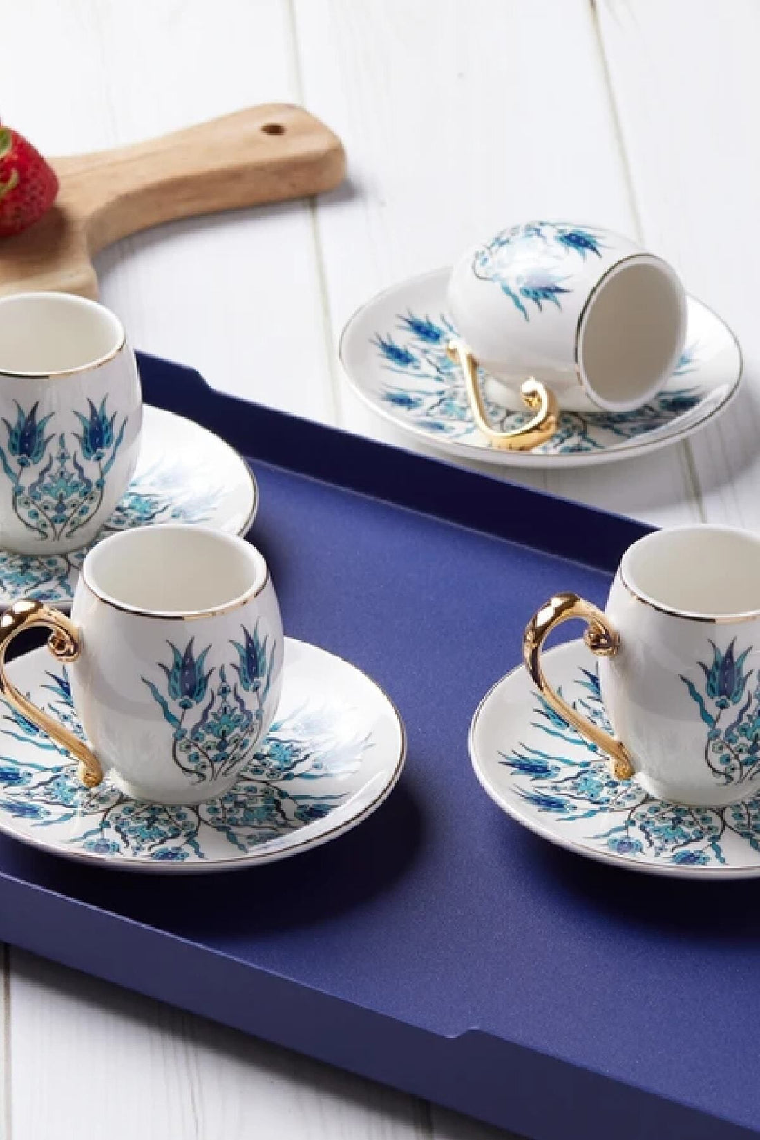 Iznik 6 Person Coffee Cup Set 80 ml