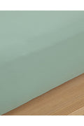 Plain Cotton Single Size Fitted Bed Sheet Cagla Green