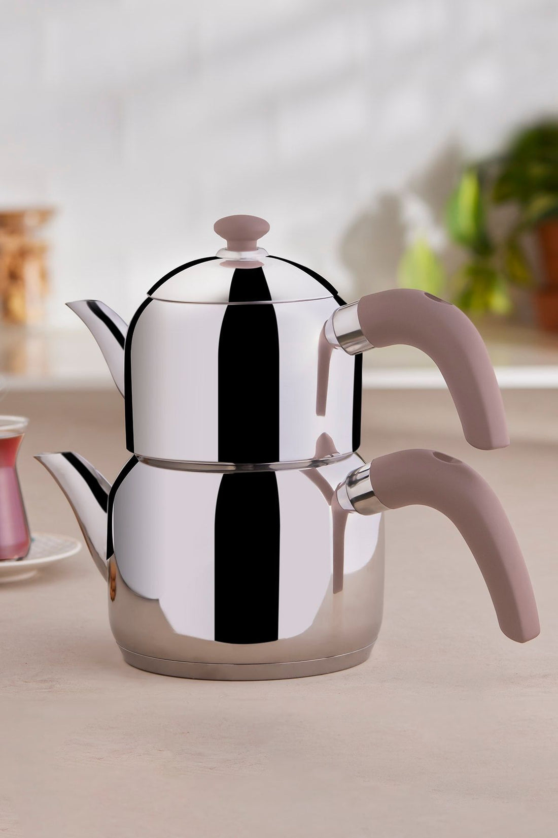 Edge Mini Induction Base Teapot Set Rose