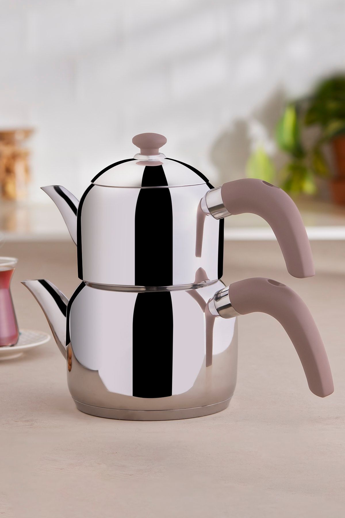 Edge Mini Induction Base Teapot Set Rose