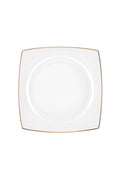 Square Bone Jamie 57 Pieces 12 Seater Dinner Set Gold