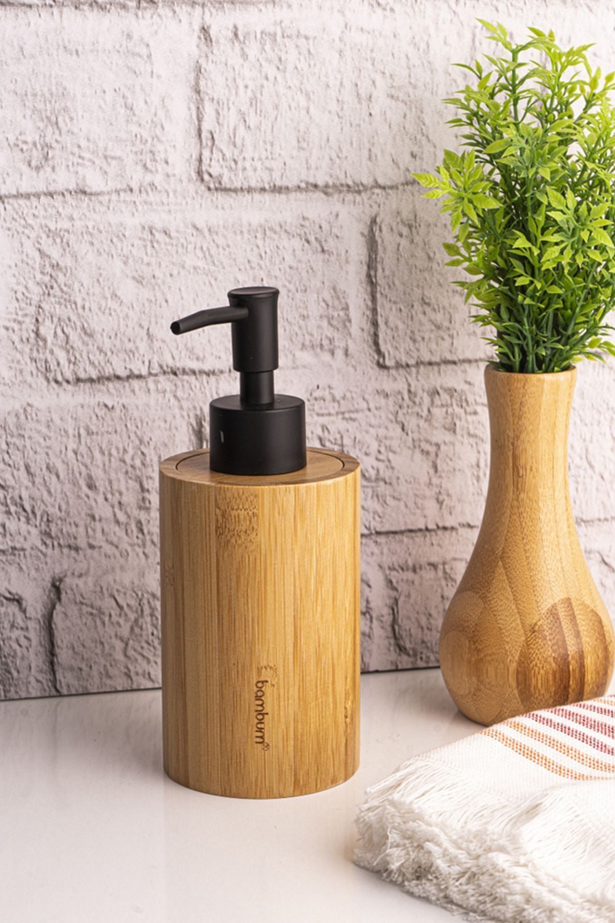 Linen - Liquid Soap Dispenser Round