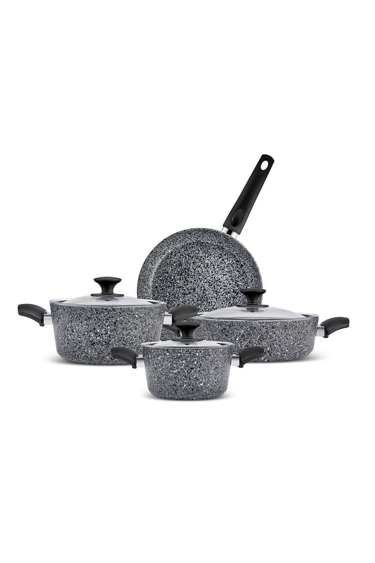 Biogranite Grey Rock 7 Piece Cookware Set