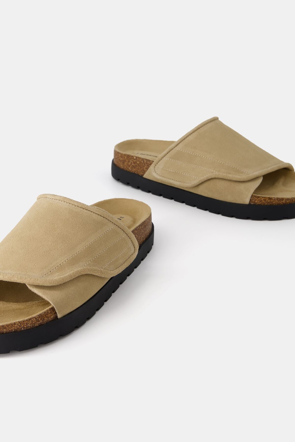 Suede sandals with thick soles