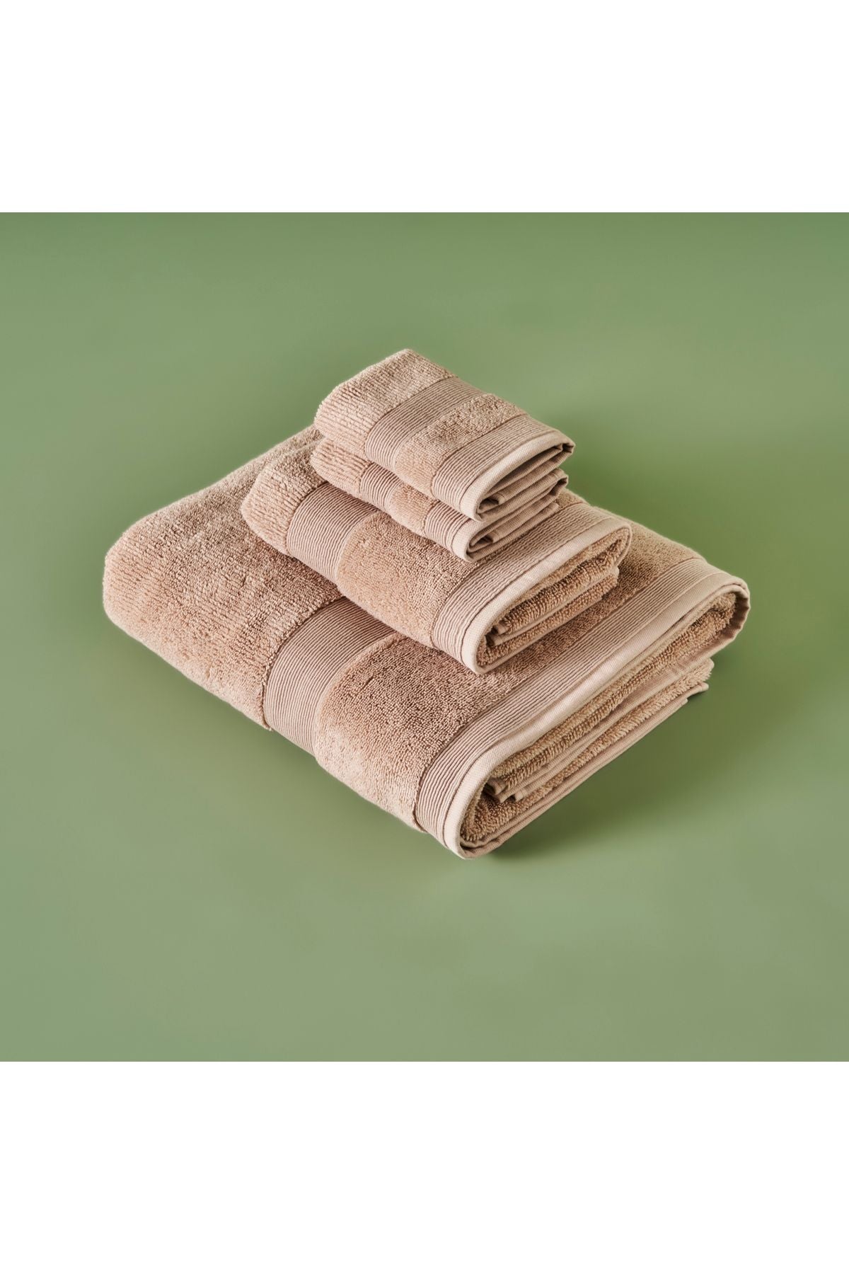 100% Cotton Juna 2 Pack Hand Towel Beige (30x30 cm)