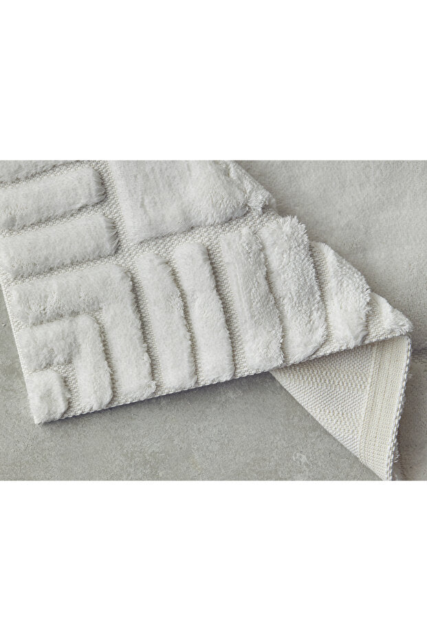 English Home - Pearly Cotton Bath Mat Set Ecru - 60x90 + 40x60 cm / Ecru