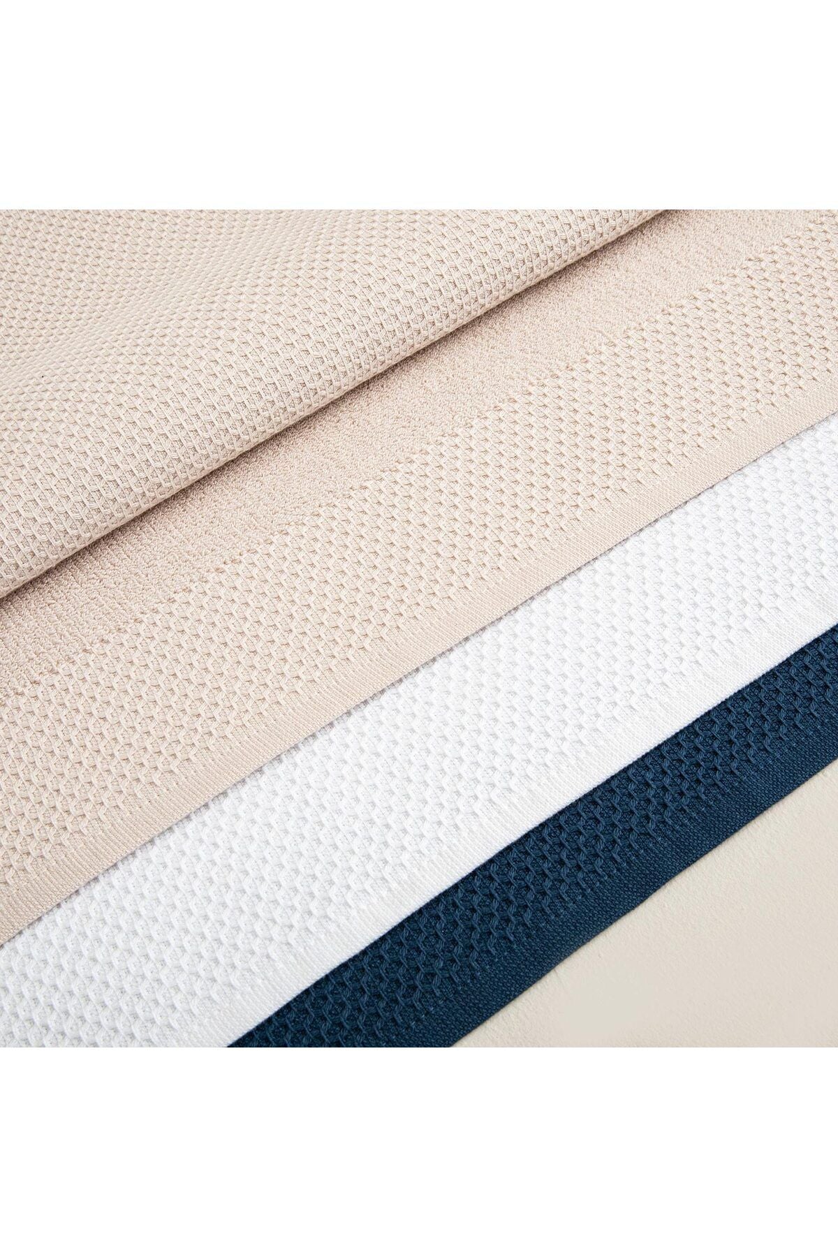 Sobeska Face Towel Set of 3 50x80 Cm White/Blue
