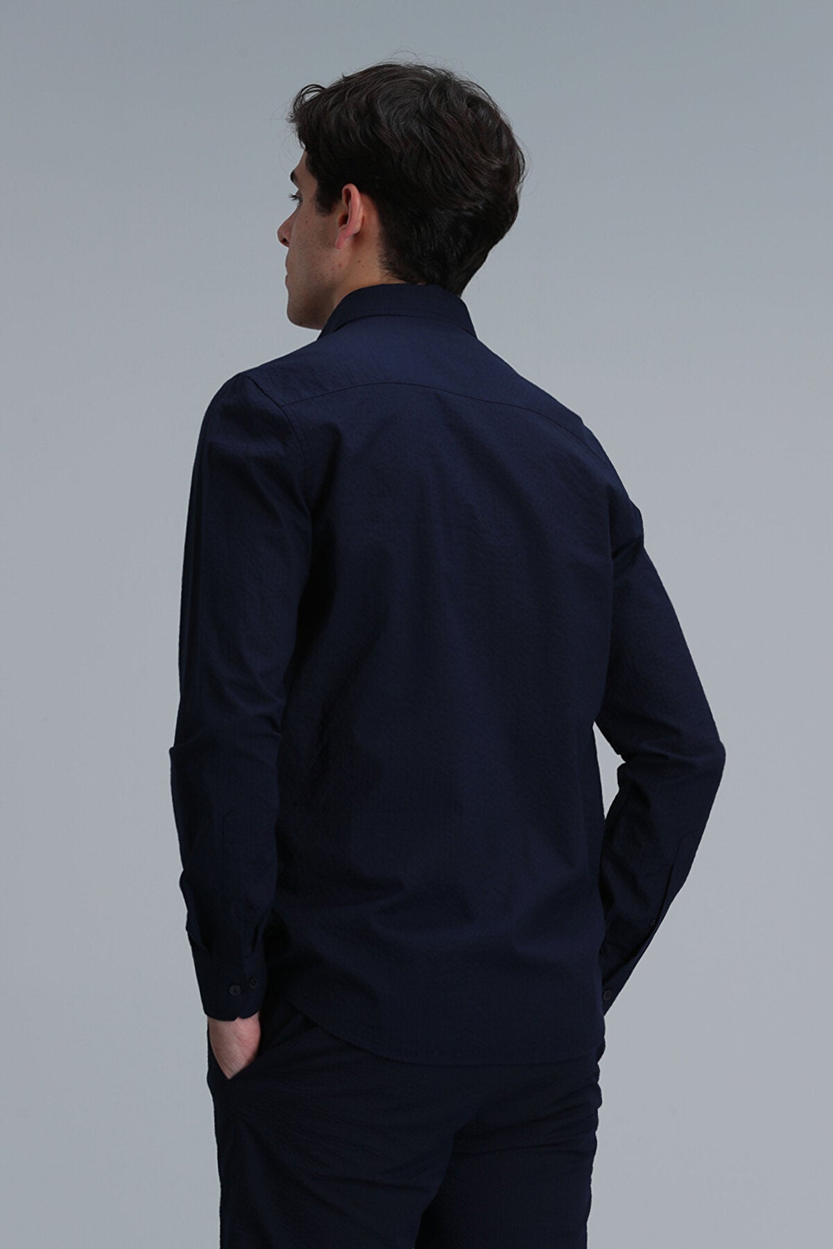 Lıne Erkek Basic Gömlek Comfort Fit Lacivert