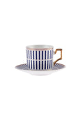 Jolly Blue Thin Line 2 Person Tea Cup Set 220 Ml