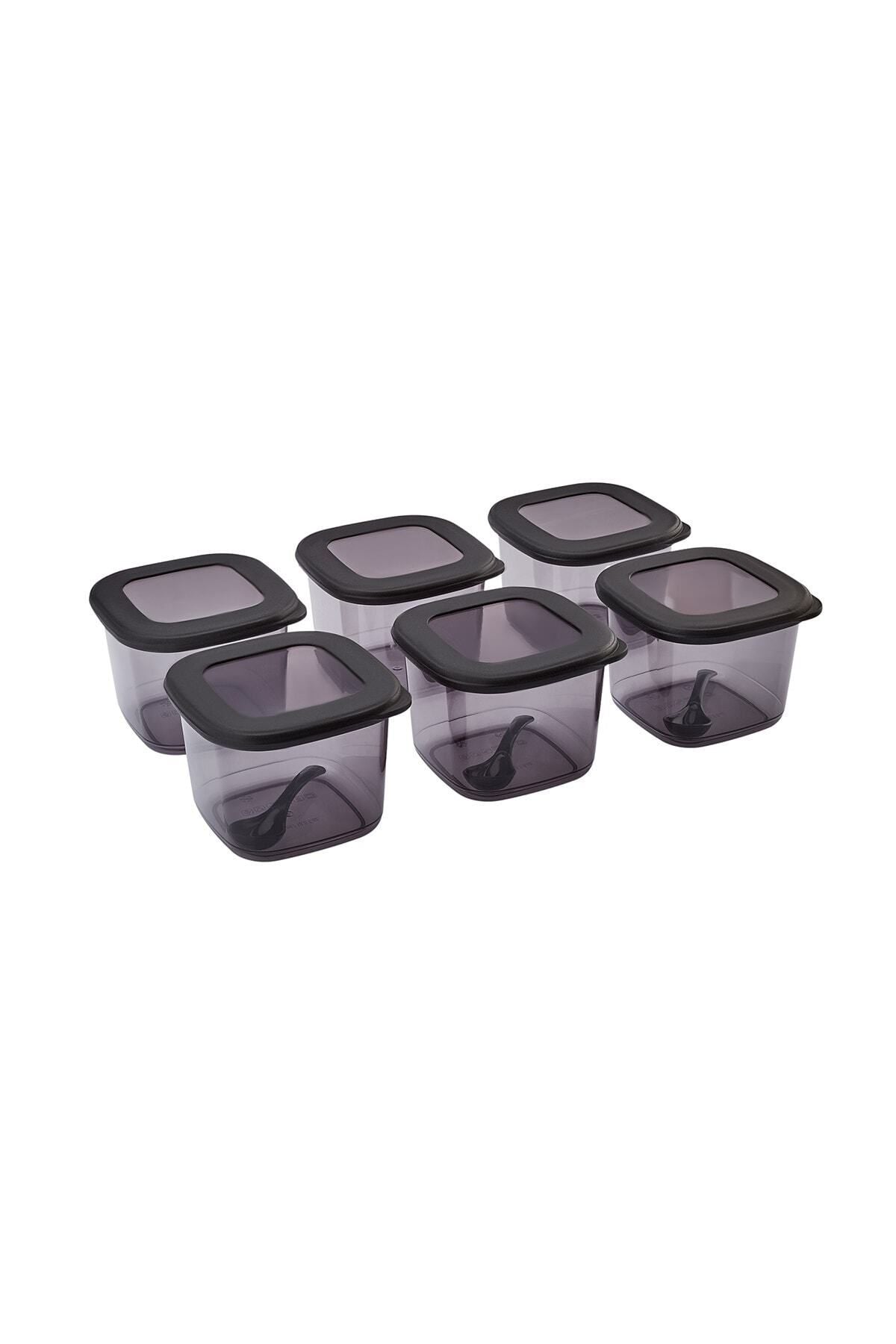 Forbs 6 pcs Spoons Gift Label Storage Container/Spice Set Grey