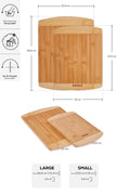 Alya 2 Pieces Bamboo Cutting Board 23/29 Cm