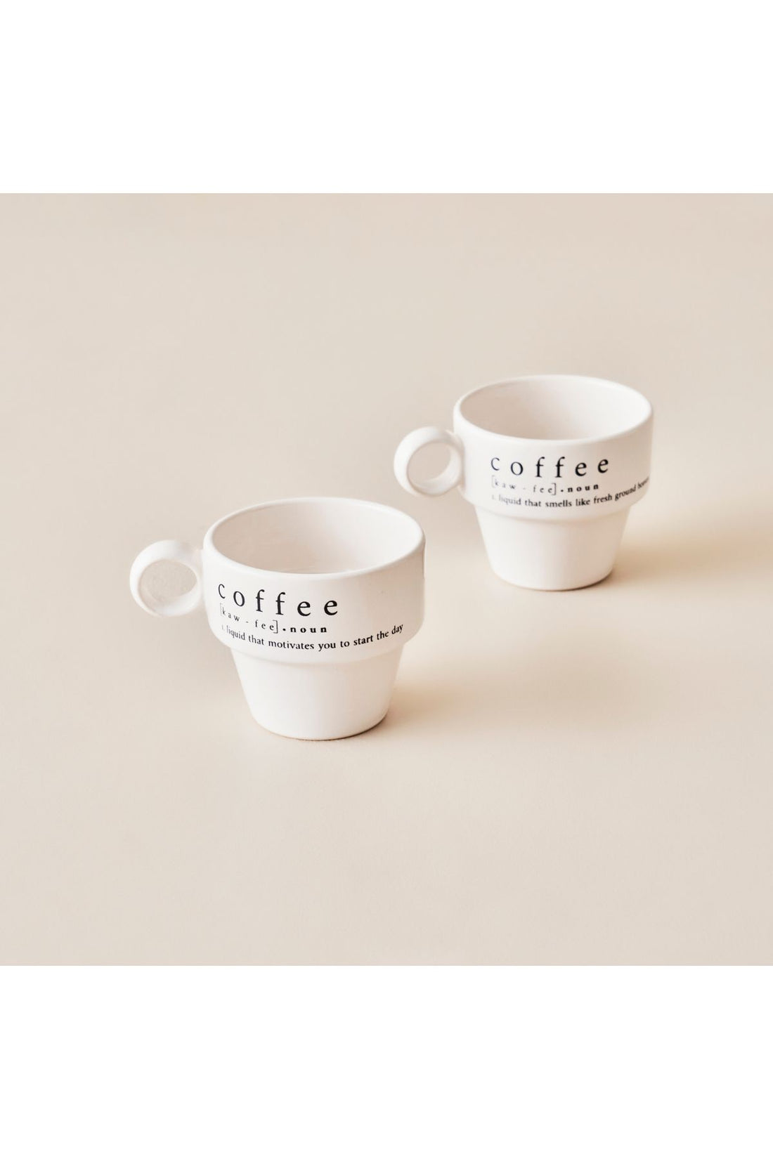 Coffeeaholic Espresso Set of 2 Black (105 cc)