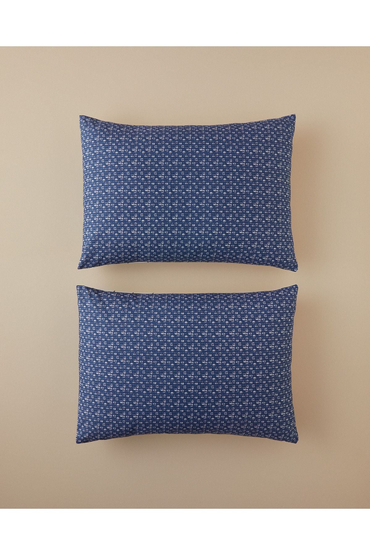 Border Check 2-Pack Pillowcase Navy