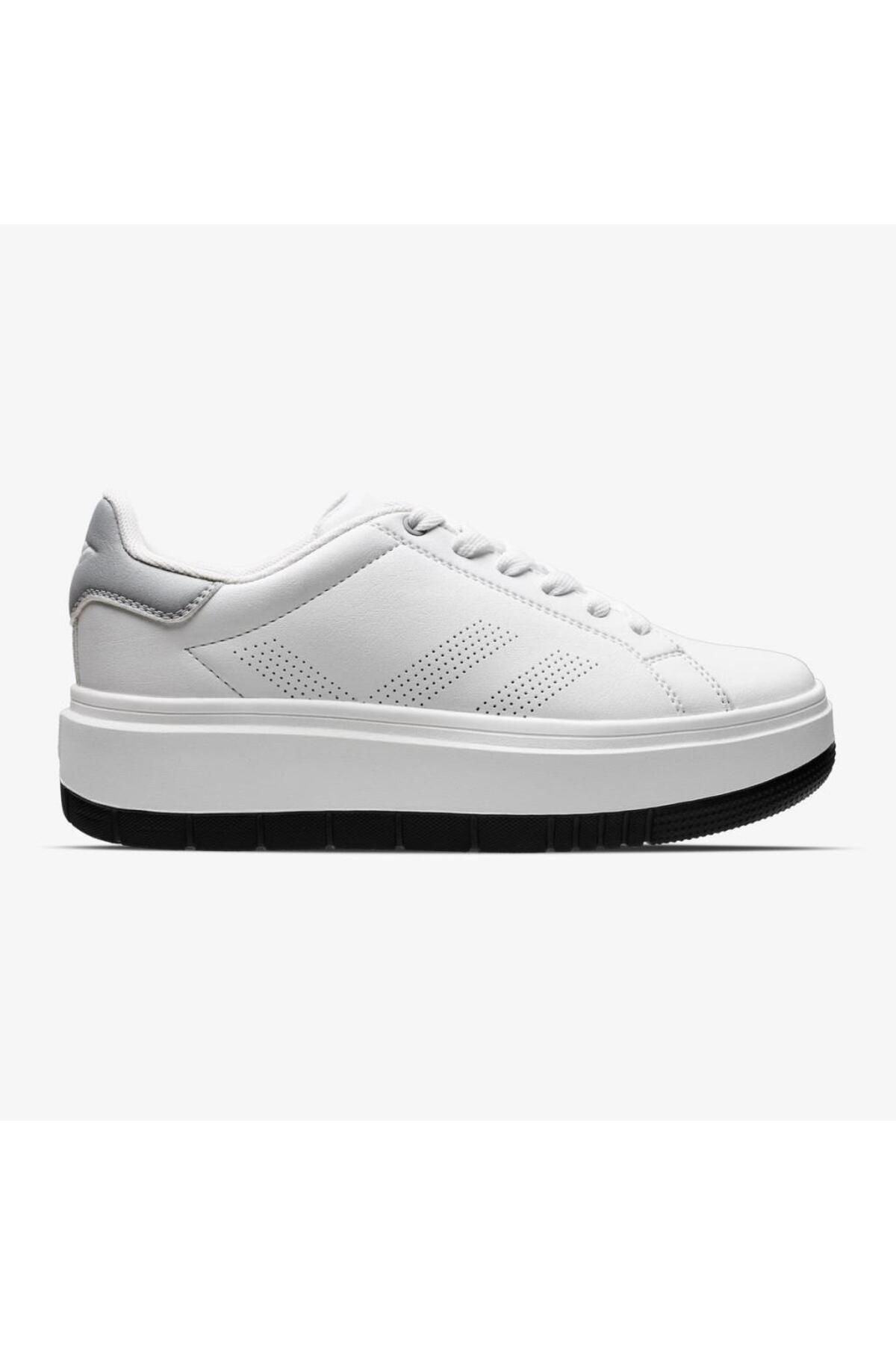 LOYAL WHITE 36-40 HIGH SOLE COMFORT CASUAL SNEAKERS