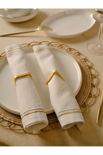 Karaca Cubist 2-Piece Napkin Ring Gold