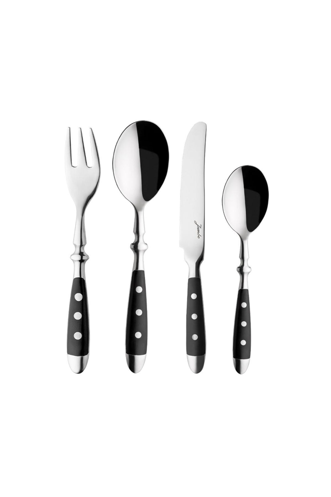 Jamer 24 Pieces 6 Person Dessert Fork Spoons Knife Set