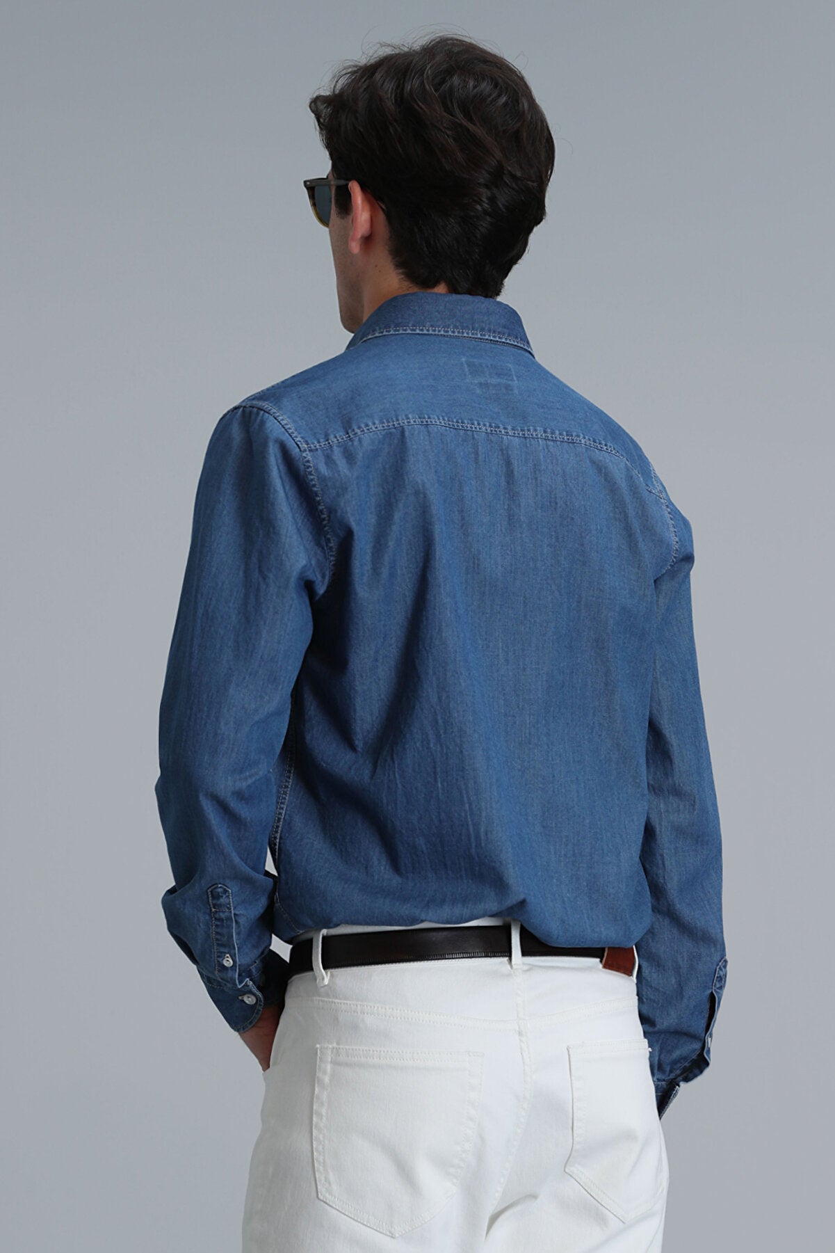 Warter Erkek Basic Gömlek Regular Fit Mavi