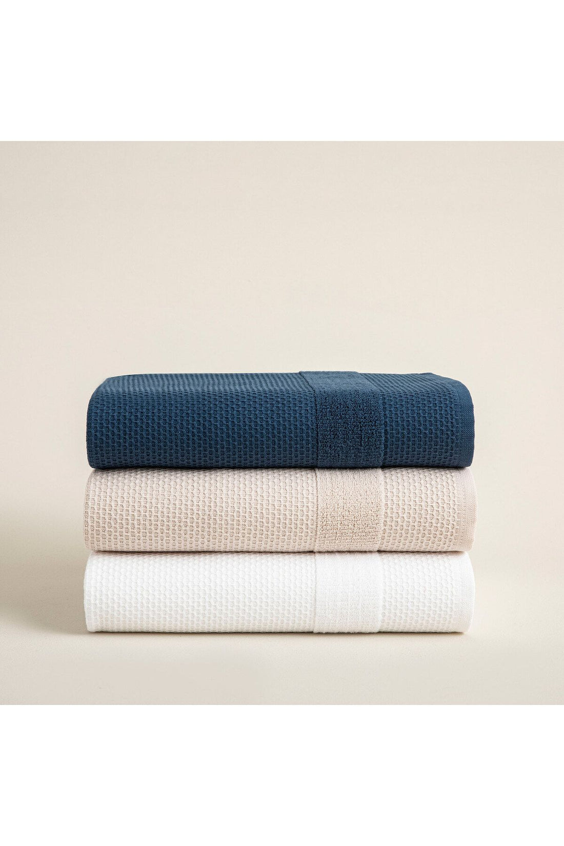 Sobeska Face Towel Set of 3 50x80 Cm White/Blue