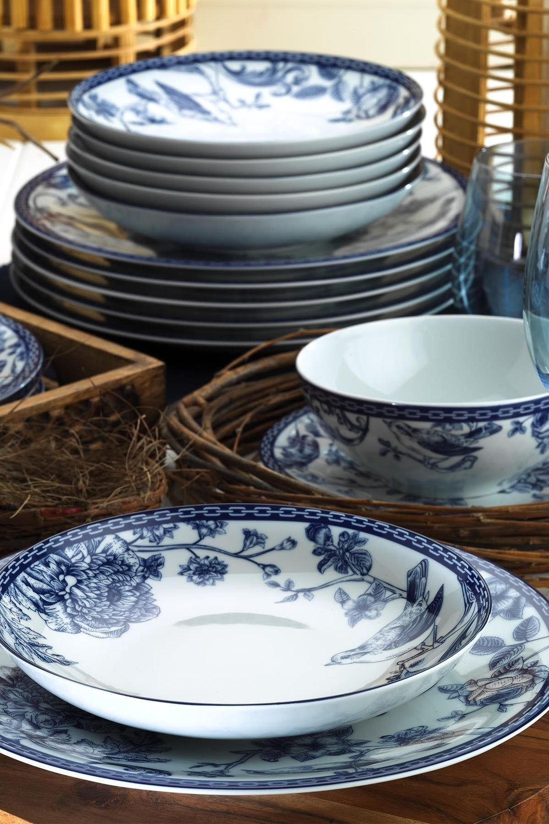 Blue Blanc 24 Piece Dinner Set for 6 Persons 939016