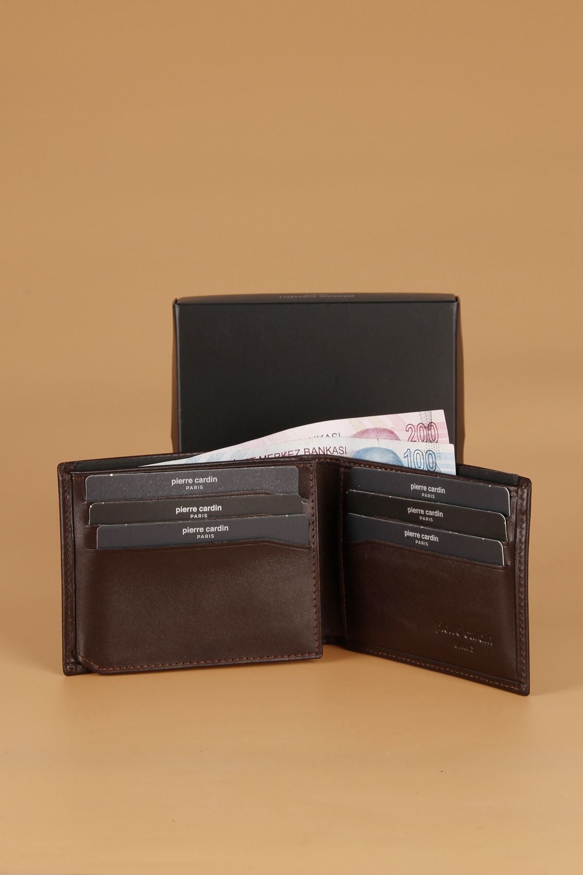 3234 Genuine Leather Men's Wallet Card Holder Analin Brown