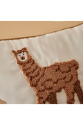 Alpaca Printed Cushion with Punch Beige (30x40 cm)