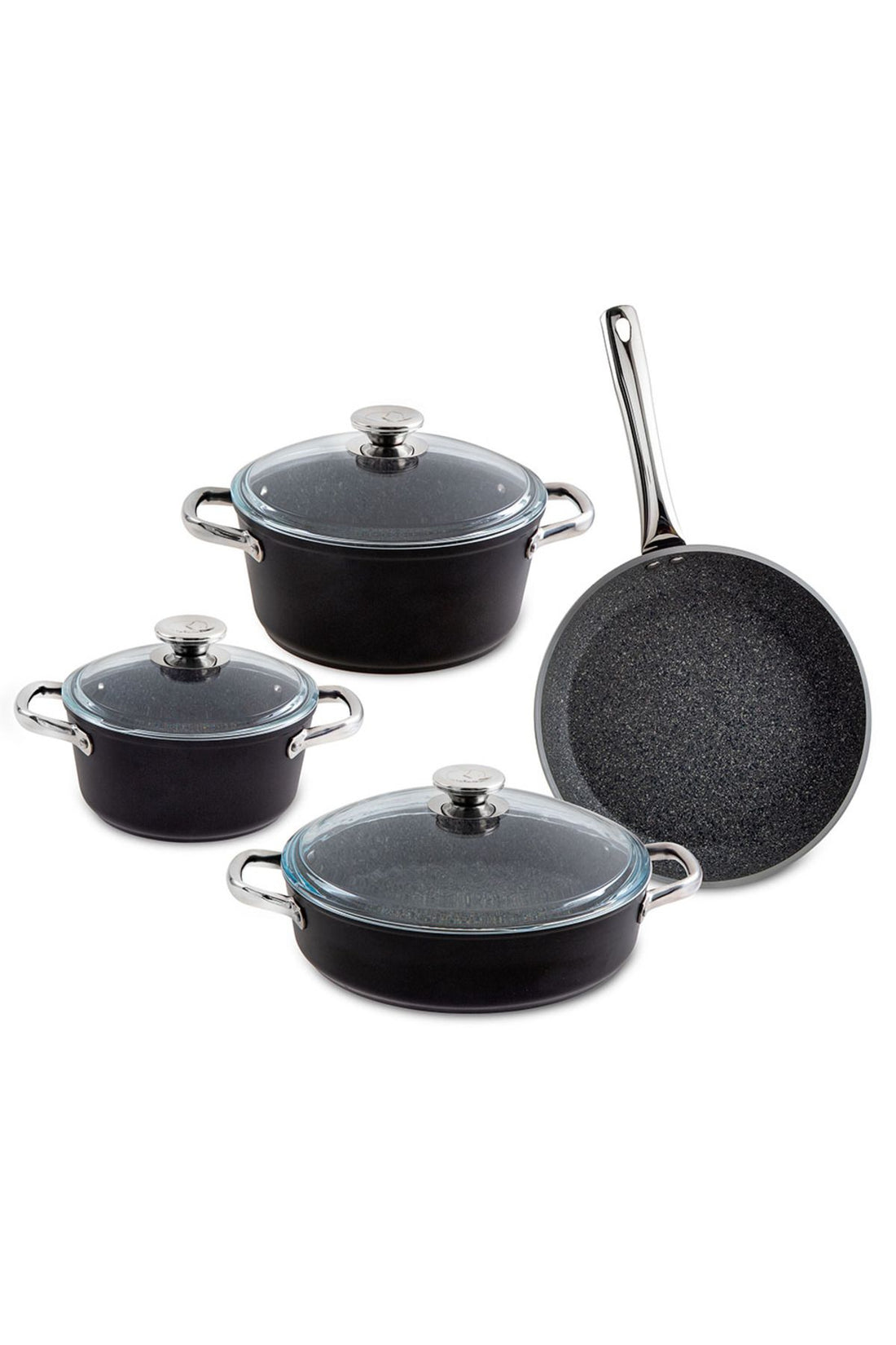 Darci Black 7 Piece Granite Cookware Set 500.01.01.8562