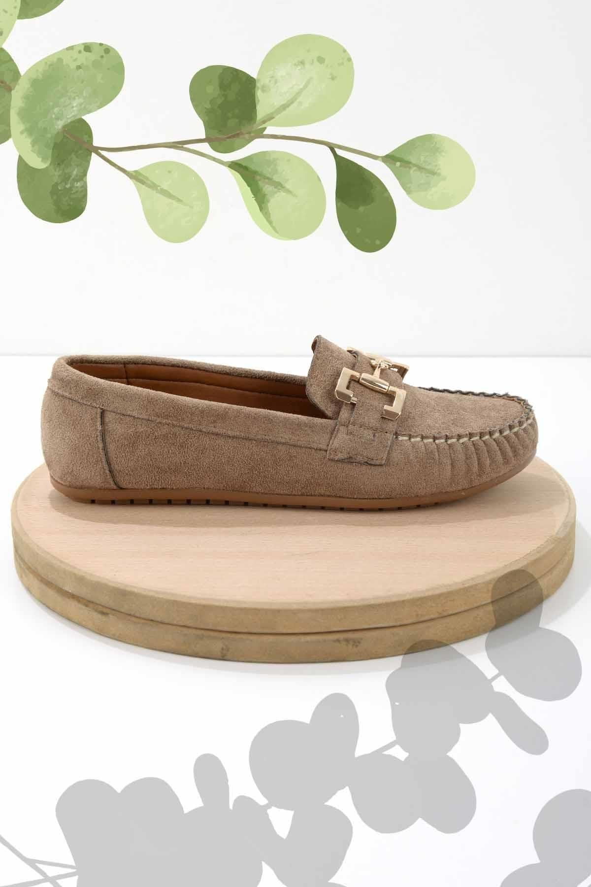 Mink Suede Women's Loafer Shoes K01778166502