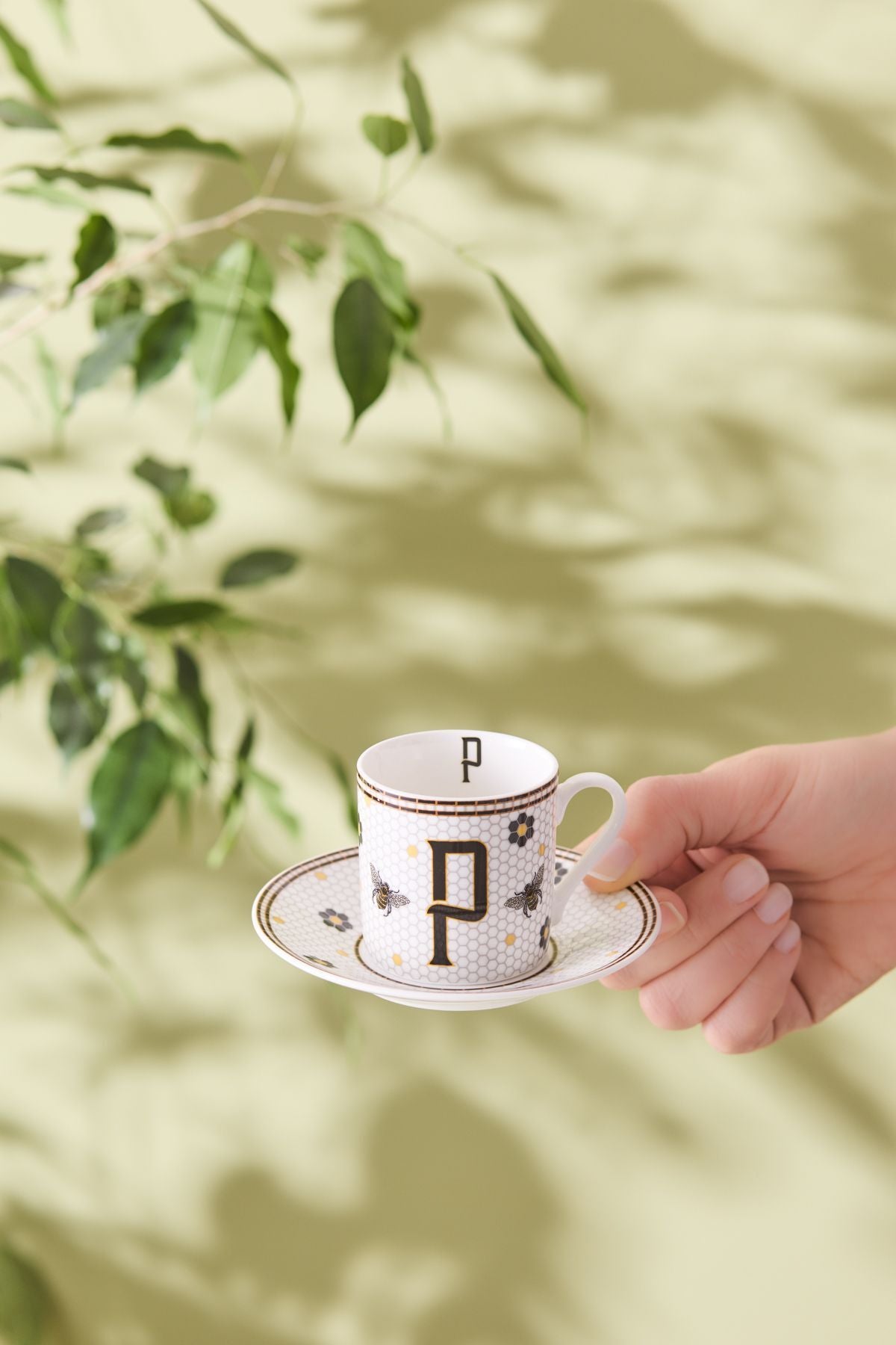 Coffee Cup with Letter P 80 ml