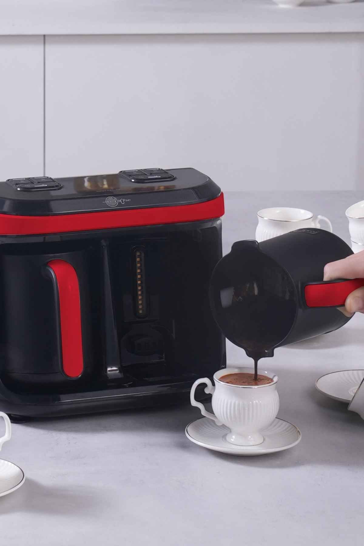 Muğir Hüp Duet Aroma Turkish Coffee Maker Red 10 Cup Capacity