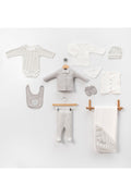 Boxed - Men's Newborn Clothes 11 Pack Hospital Outlet Sets 100% Cotton Zipper Set with Strainer Embroidery