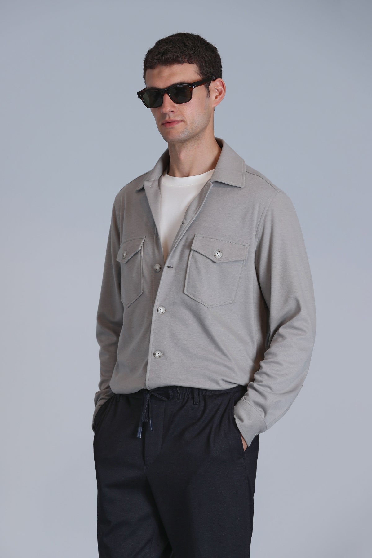 Cameron Erkek Basic Gömlek Slim Fit Bej