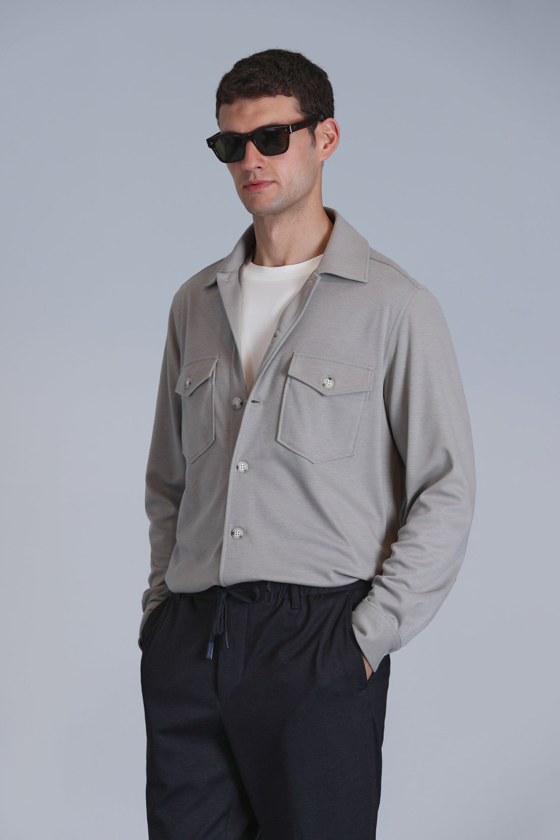 Cameron Erkek Basic Gömlek Slim Fit Bej