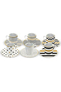 Nossa 6 Person Coffee Cup Set 80 Ml