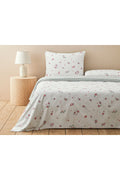 Bloomy Dots Cotton King Size Duvet Cover Set Pink