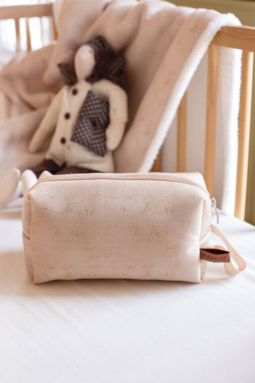 Zipper Dirty Clean Wet Dry Baby Laundry Clothes Outfit Multi-Purpose Makeup Bag Solid Beige