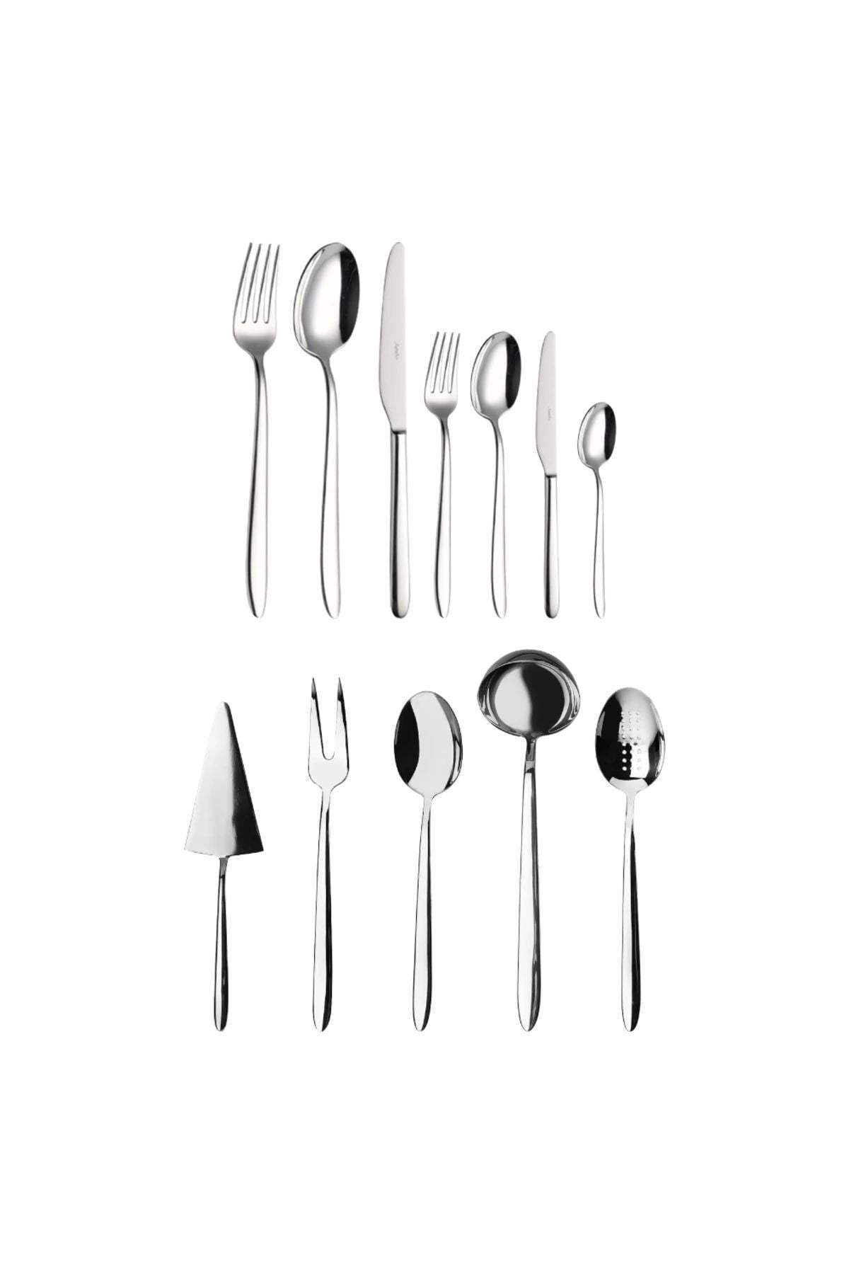 9400 89 Pieces 12 Person Fork Spoons Knife & Serving Set